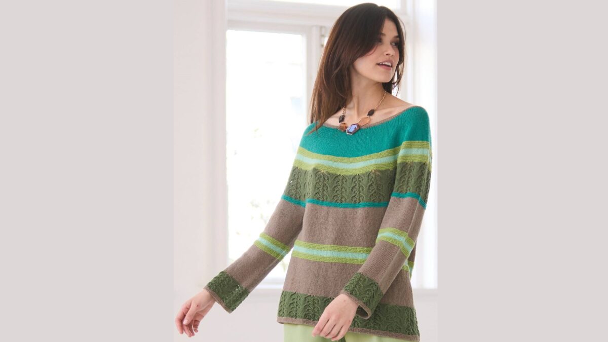 Пуловер с круглой кокеткой