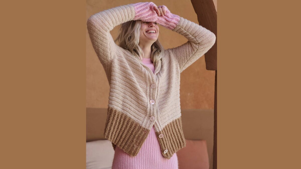 Жакет с широкими планками в стиле колорблок