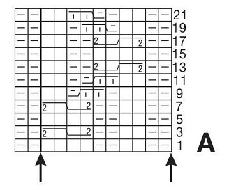 схема вязания спицами
