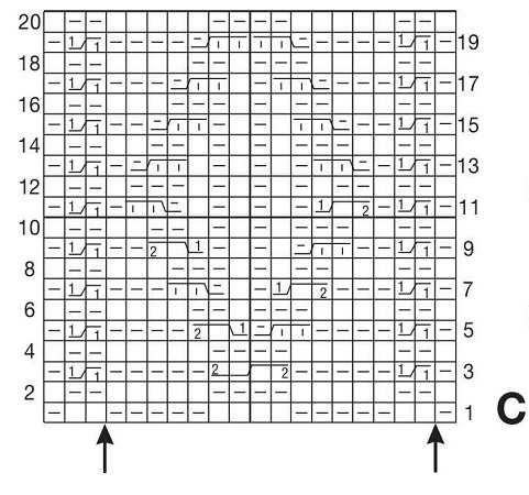 схема вязания спицами