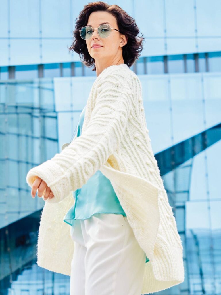 вязаный кардиган