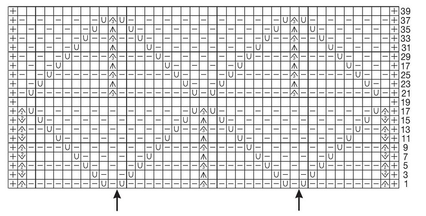 схема вязания спицами