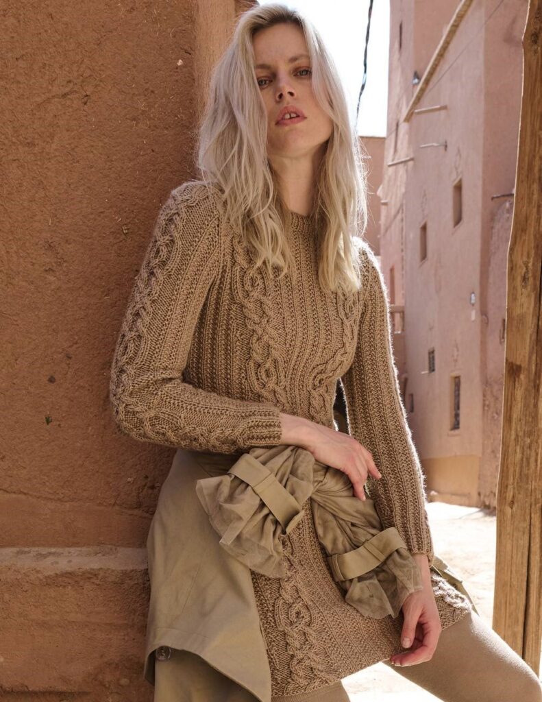 вязаное платье