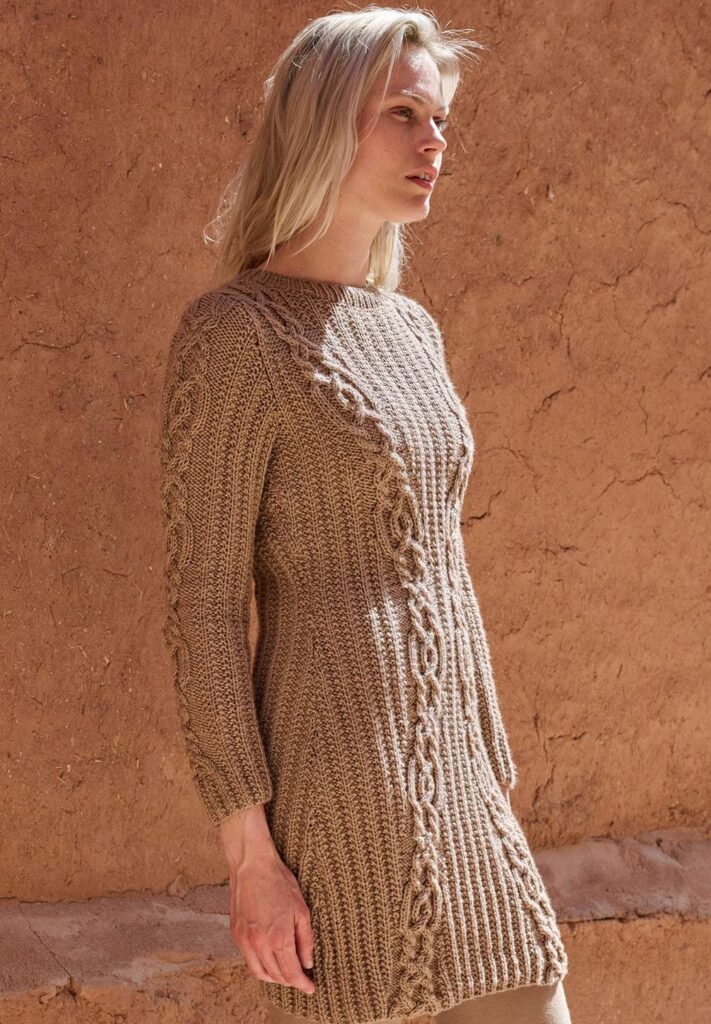 вязаное платье