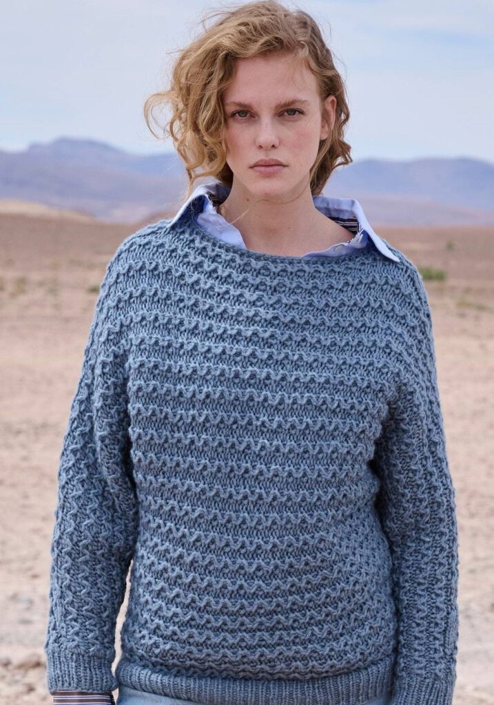 вязаный пуловерм