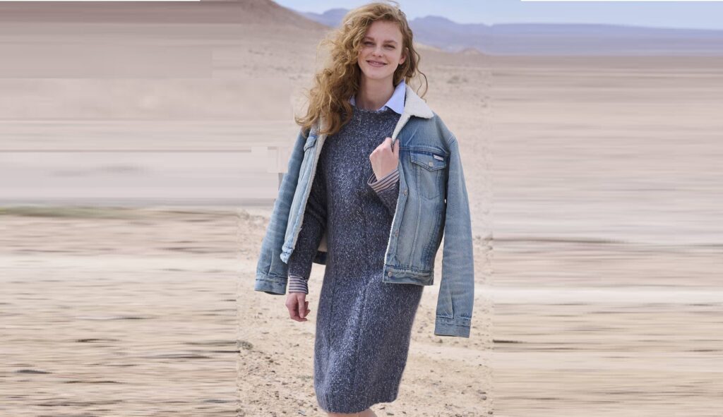 Вязаное платье с центральным мотивом