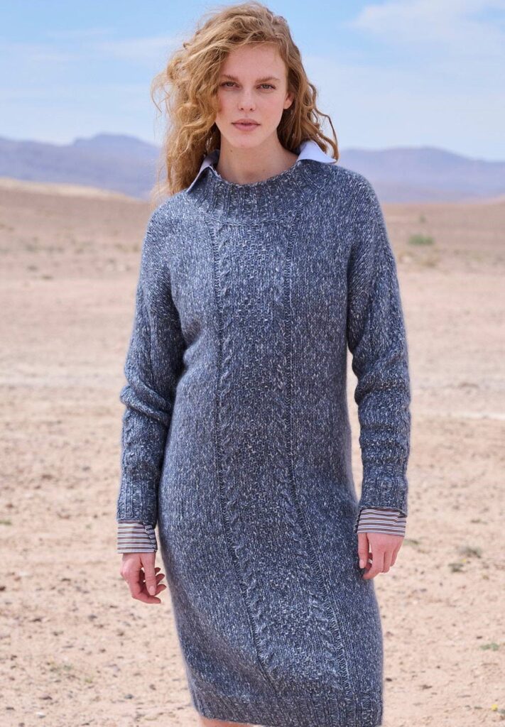 вязаное платье