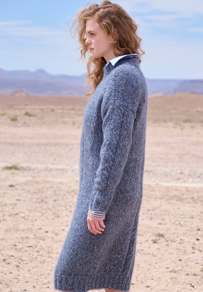 вязаное платье