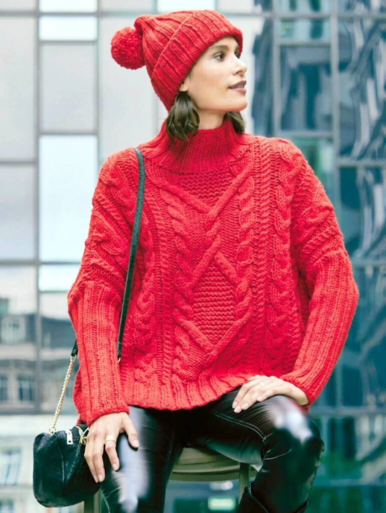 вязаный пуловер