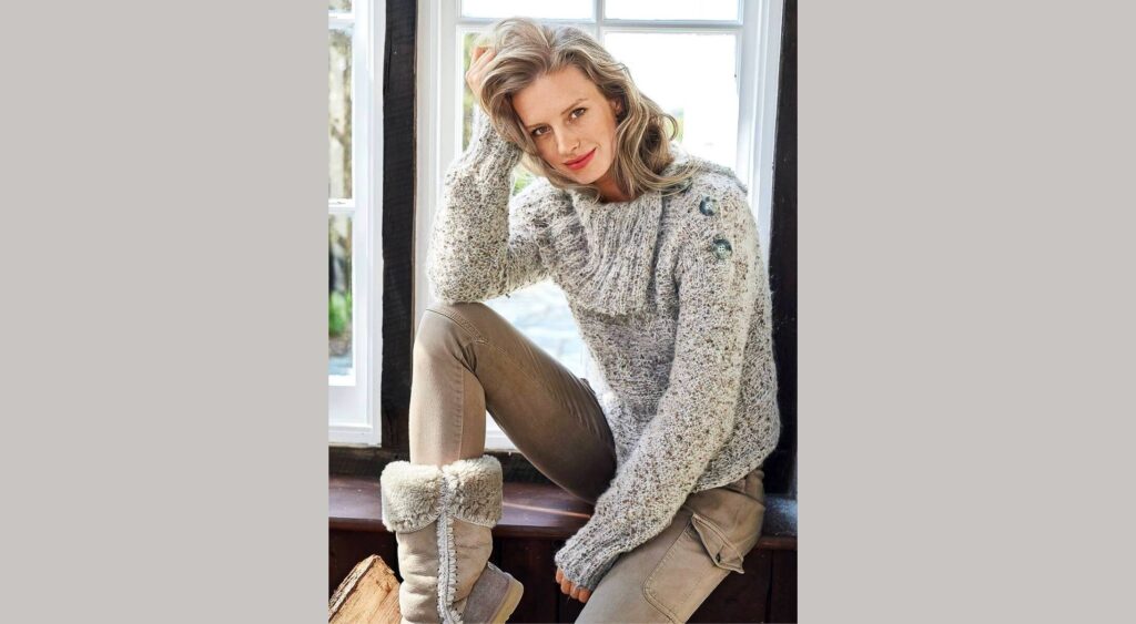  Меланжевый свитер