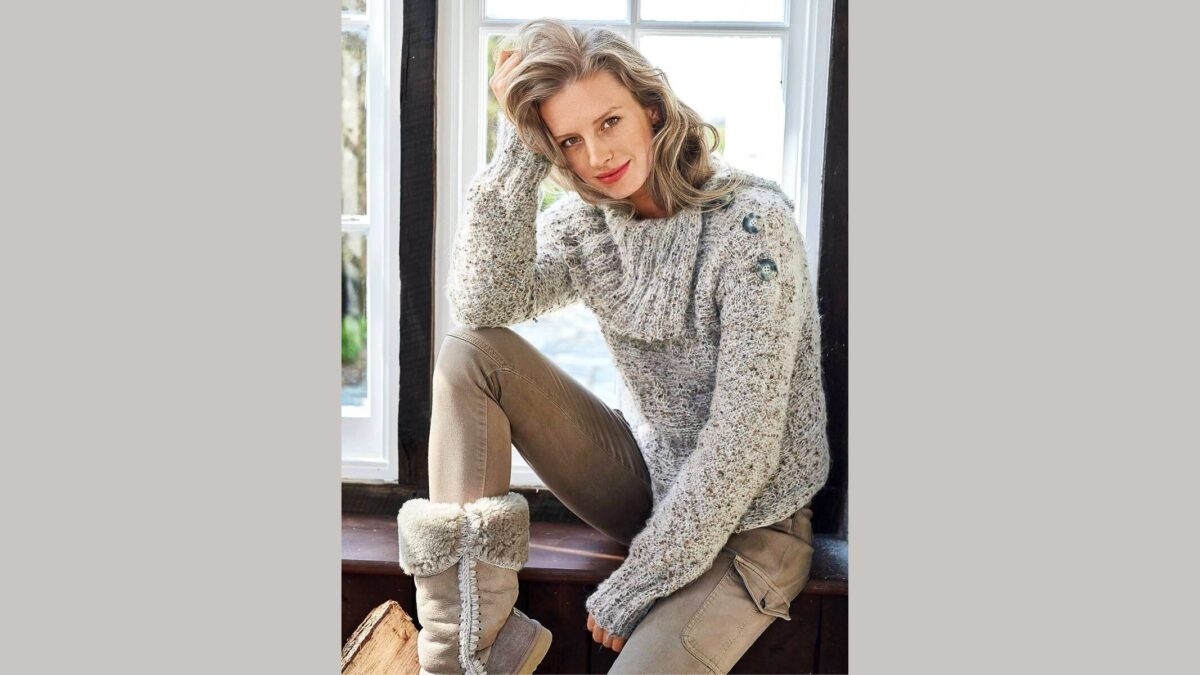  Меланжевый свитер