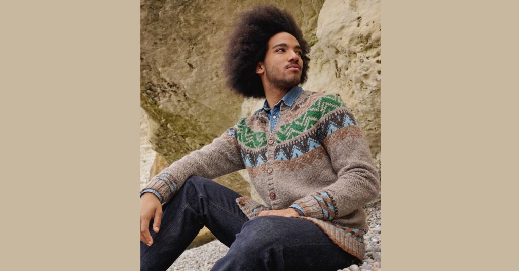 Кардиган с жаккардовыми узорами NILS