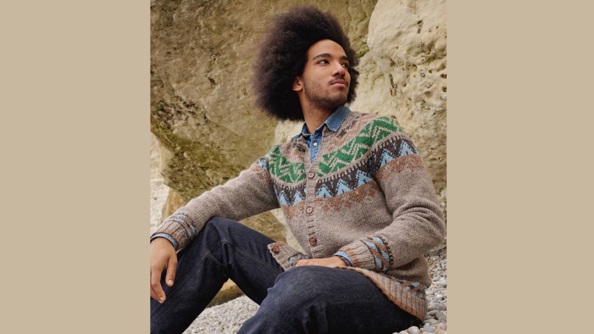 Кардиган с жаккардовыми узорами NILS