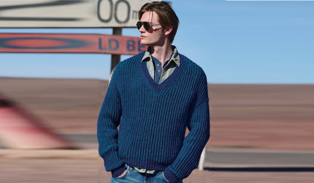 Пуловер с V-образным вырезом ALEXANDER