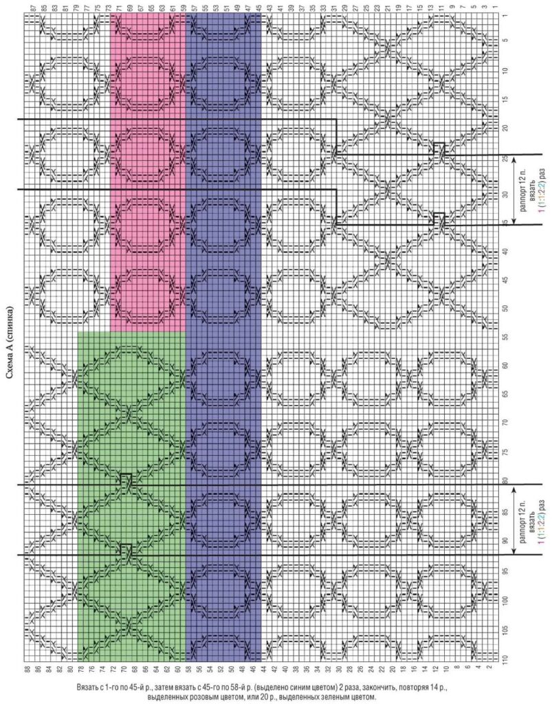 схема вязания спицами