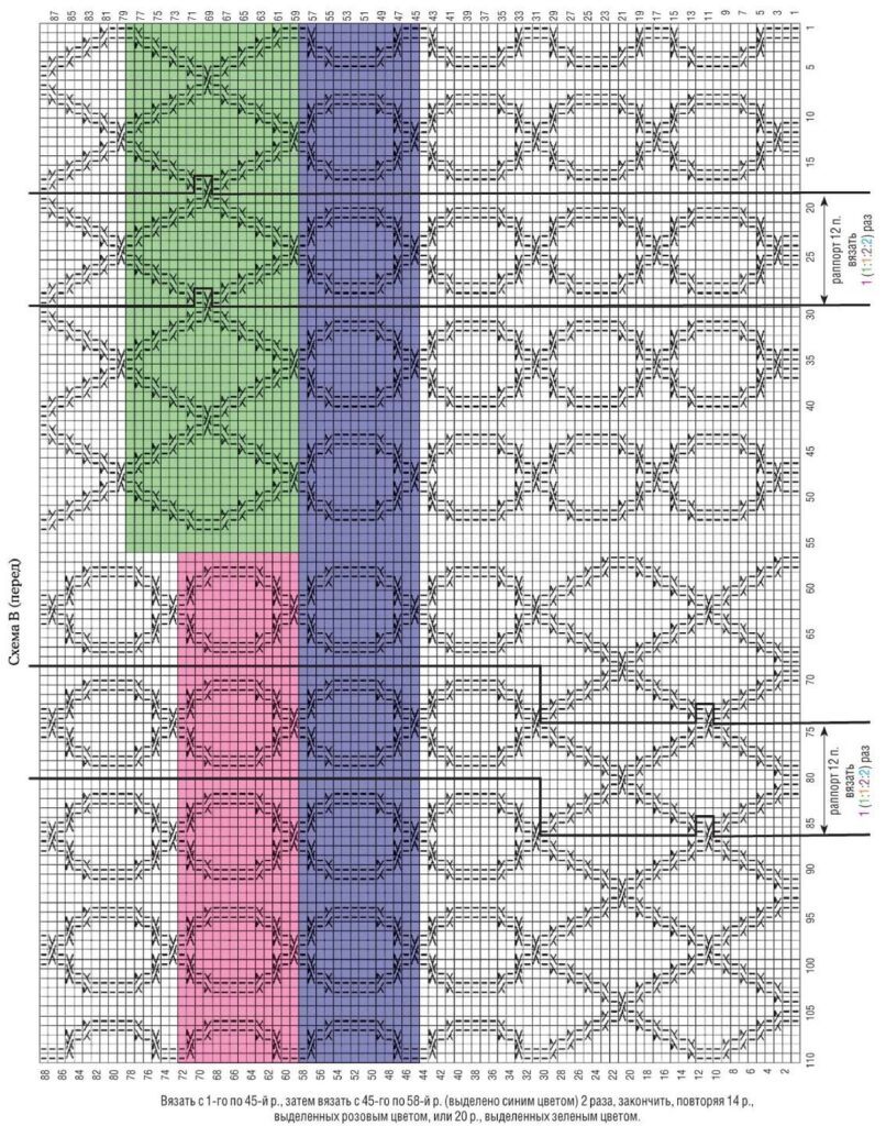 схема вязания спицами