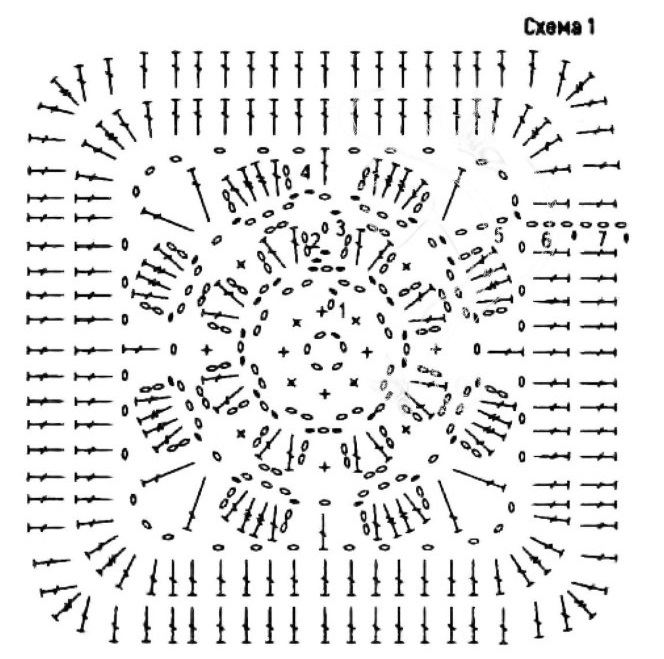 схема вязания крючком