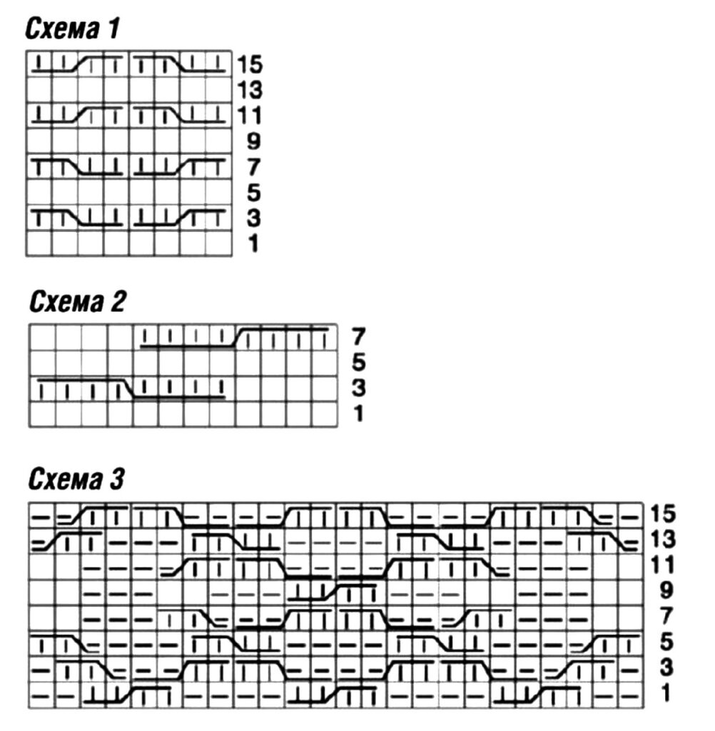 схема вязания спицами