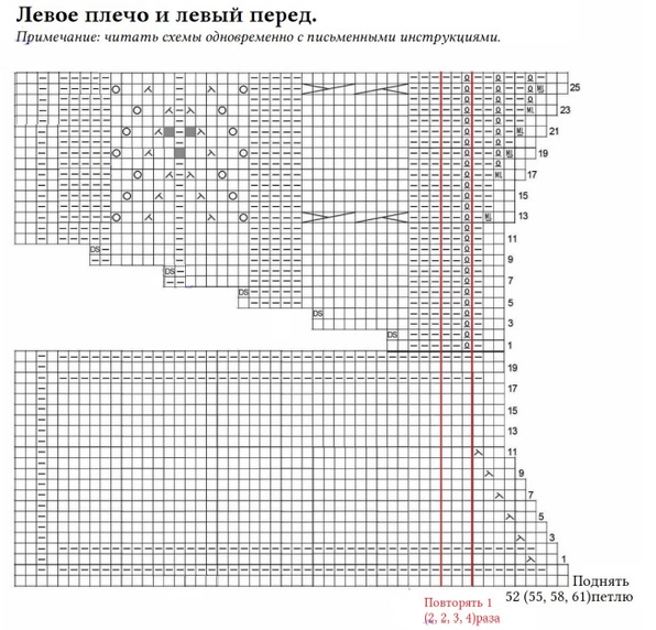 cхема вязания спицами
