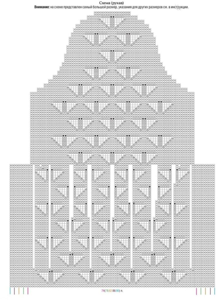 cхема вязания спицами