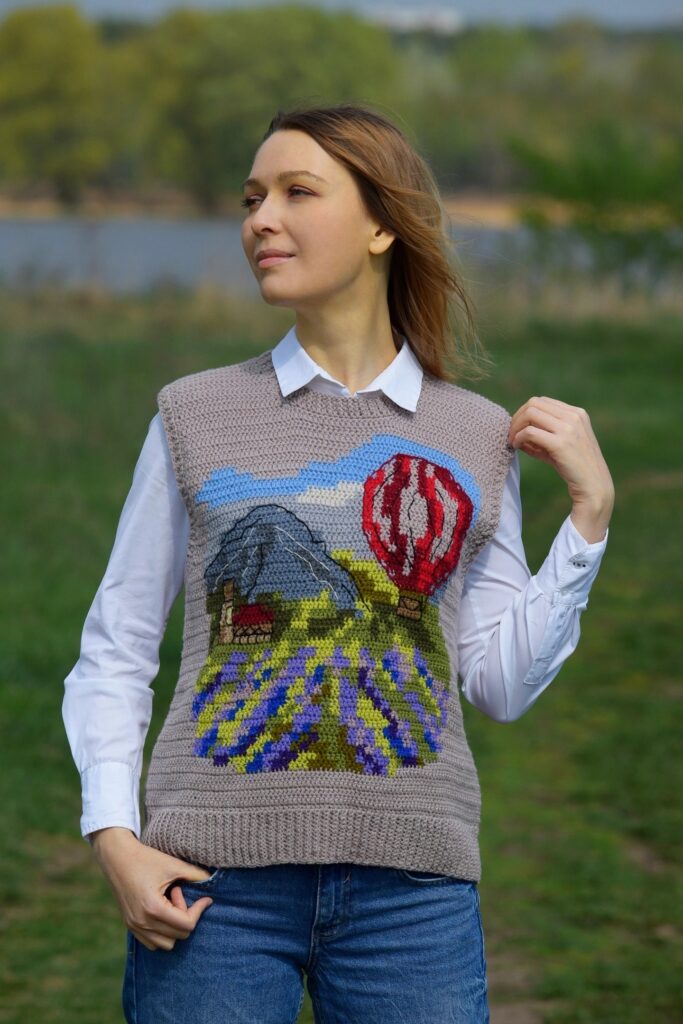 вязаный жилет