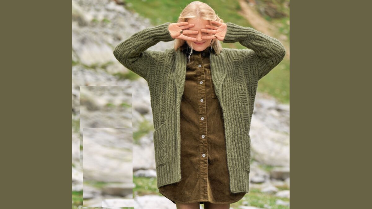 Вязаный жакет с шахматным узором BLANCHETTE