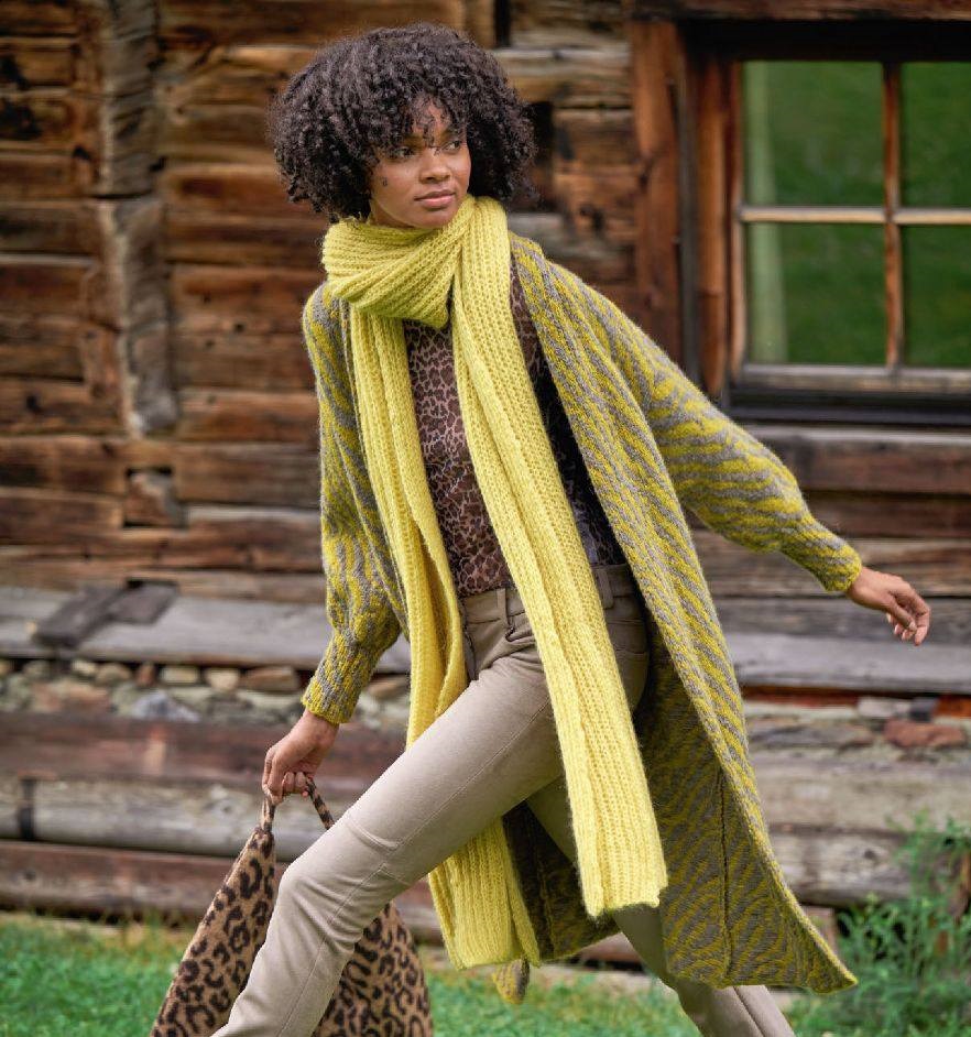 вязаное пальто