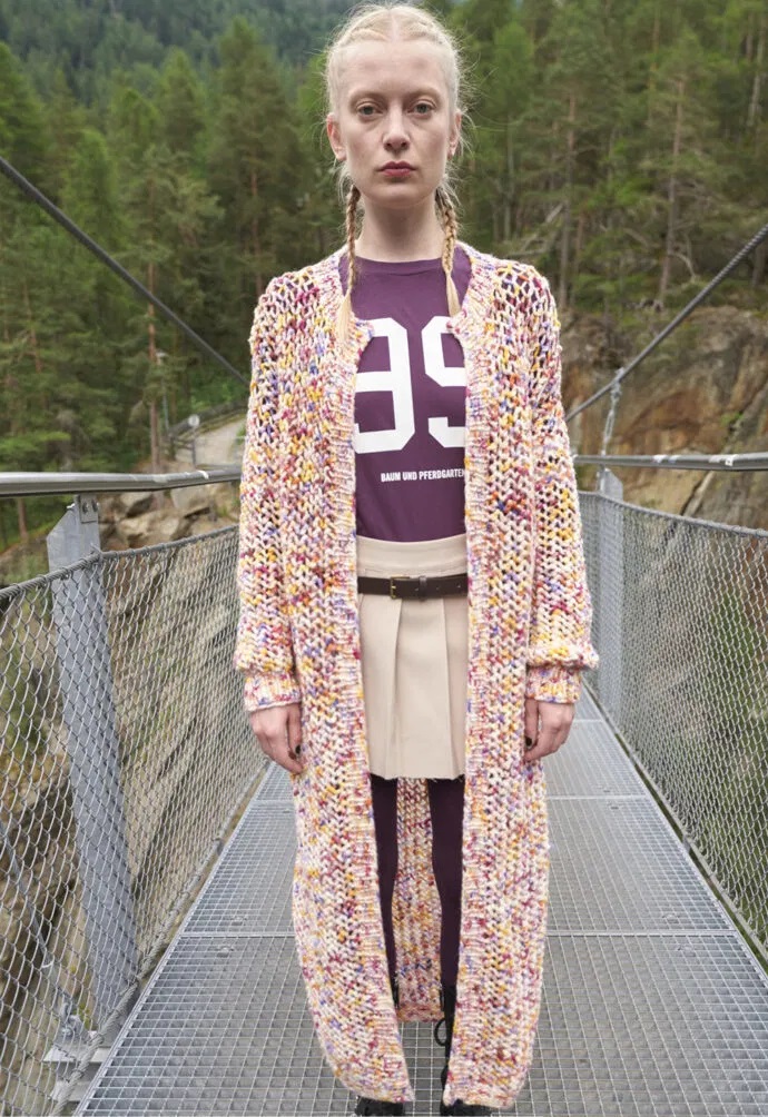 вязаное пальто