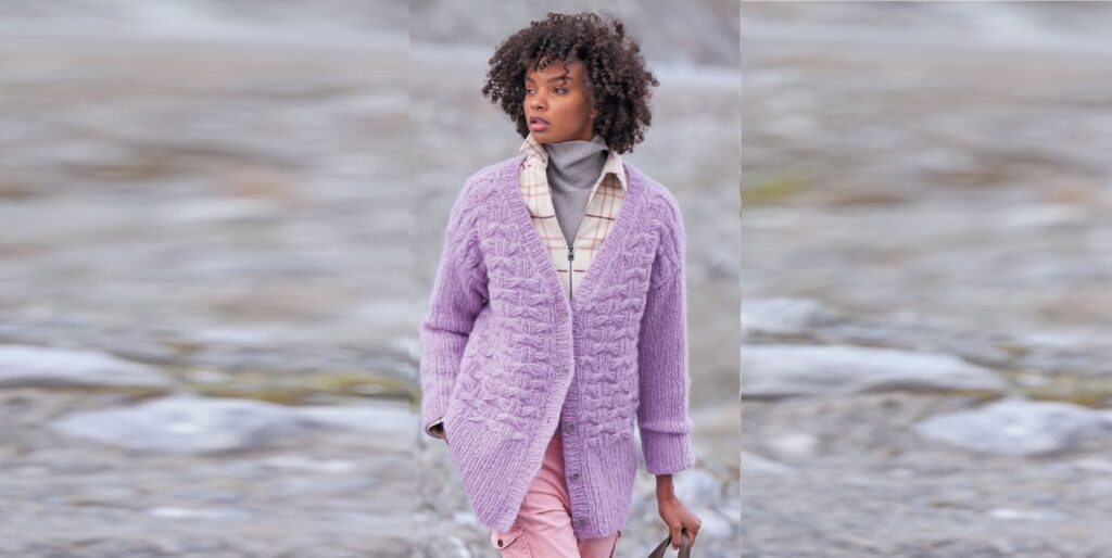 Кардиган со структурным узором BASILIA