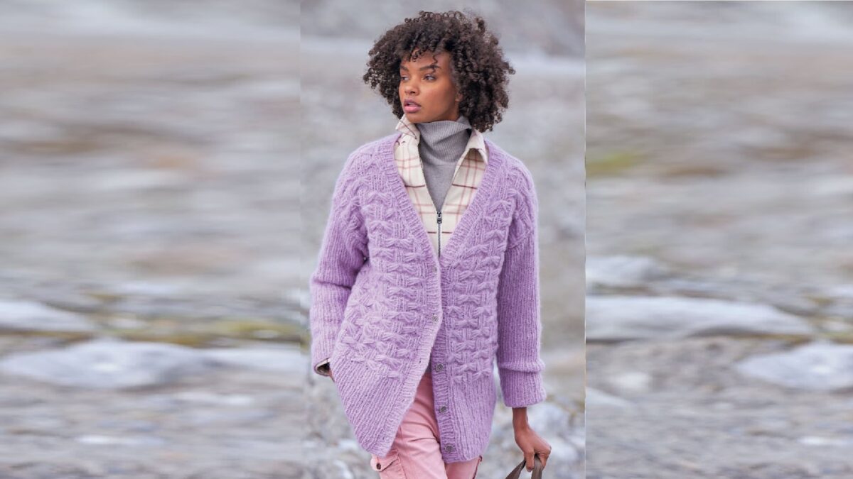 Кардиган со структурным узором BASILIA