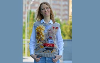 вязаный жилет