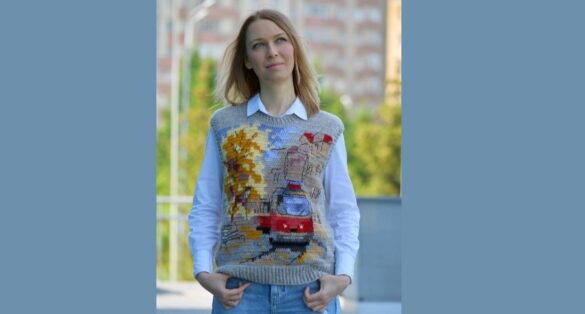 вязаный жилет