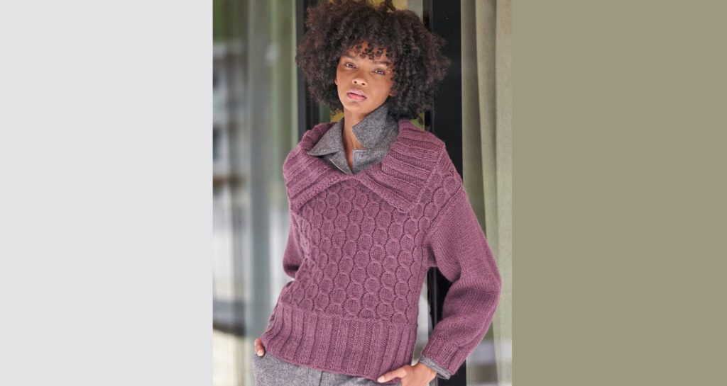 Пуловер с большим воротником BLANKA