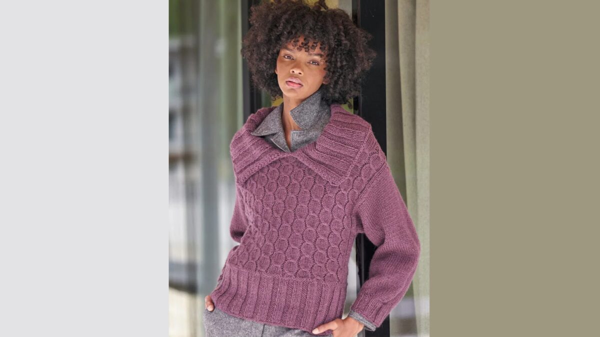 Пуловер с большим воротником BLANKA