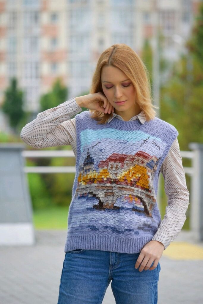 вязаный жилет