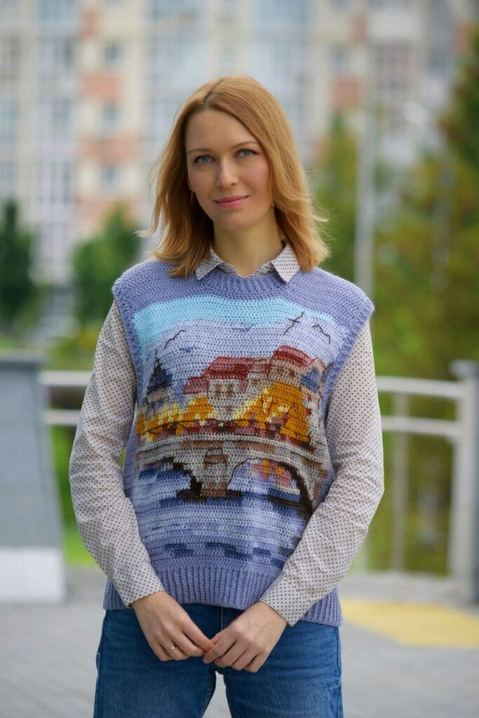 вязаный жилет