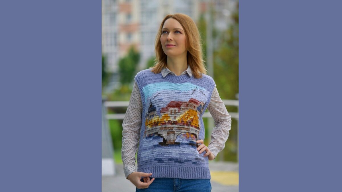 Жилет «Чайки над мостом»