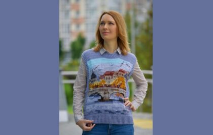 вязаный жилет