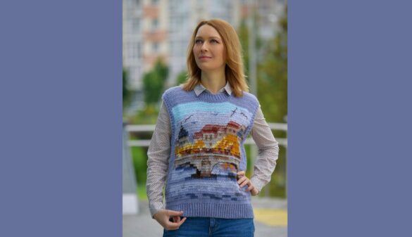 вязаный жилет