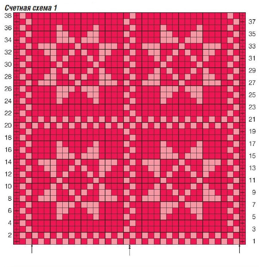 cхема вязания спицами
