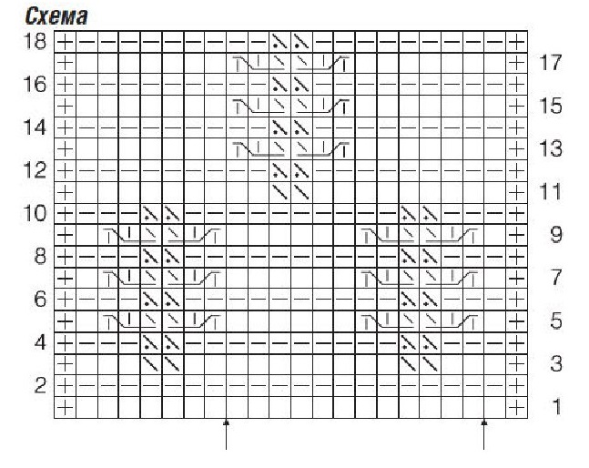 cхема вязания спицами