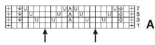 cхема вязания спицами