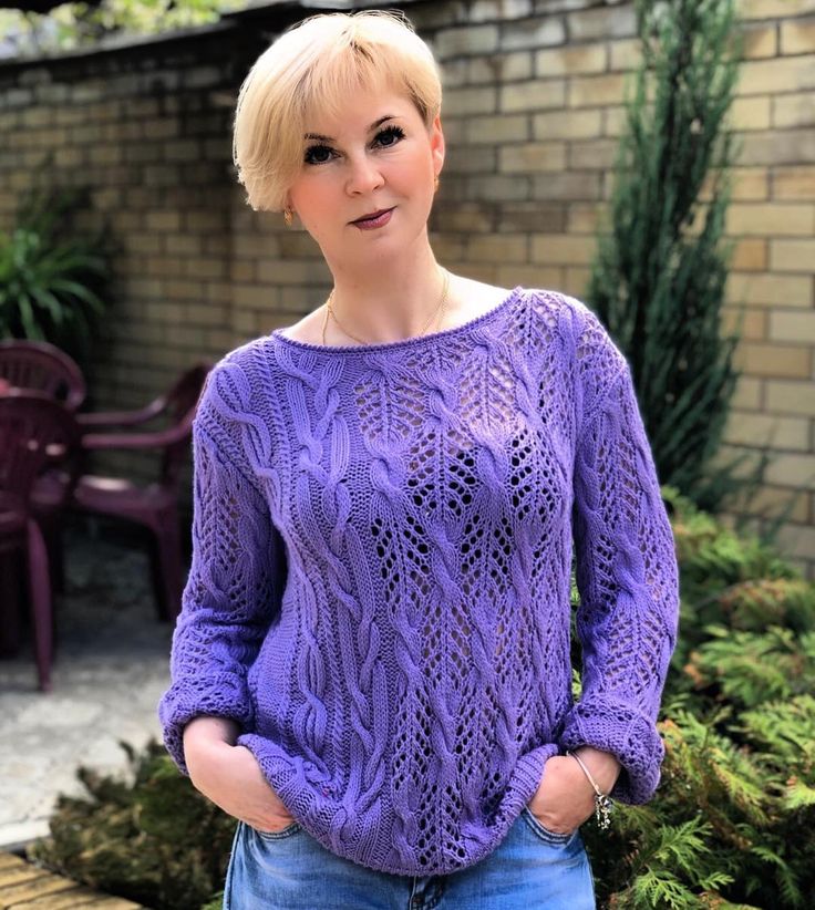 вязаный пуловер