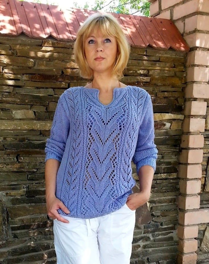 вязаный пуловер