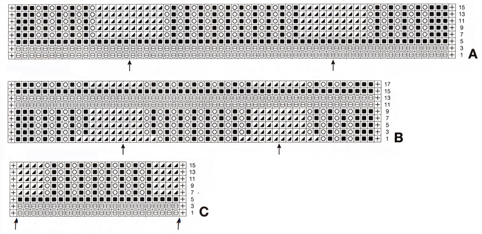 cхема вязания спицами