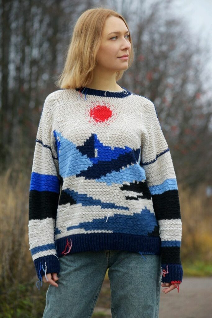 вязаный пуловер