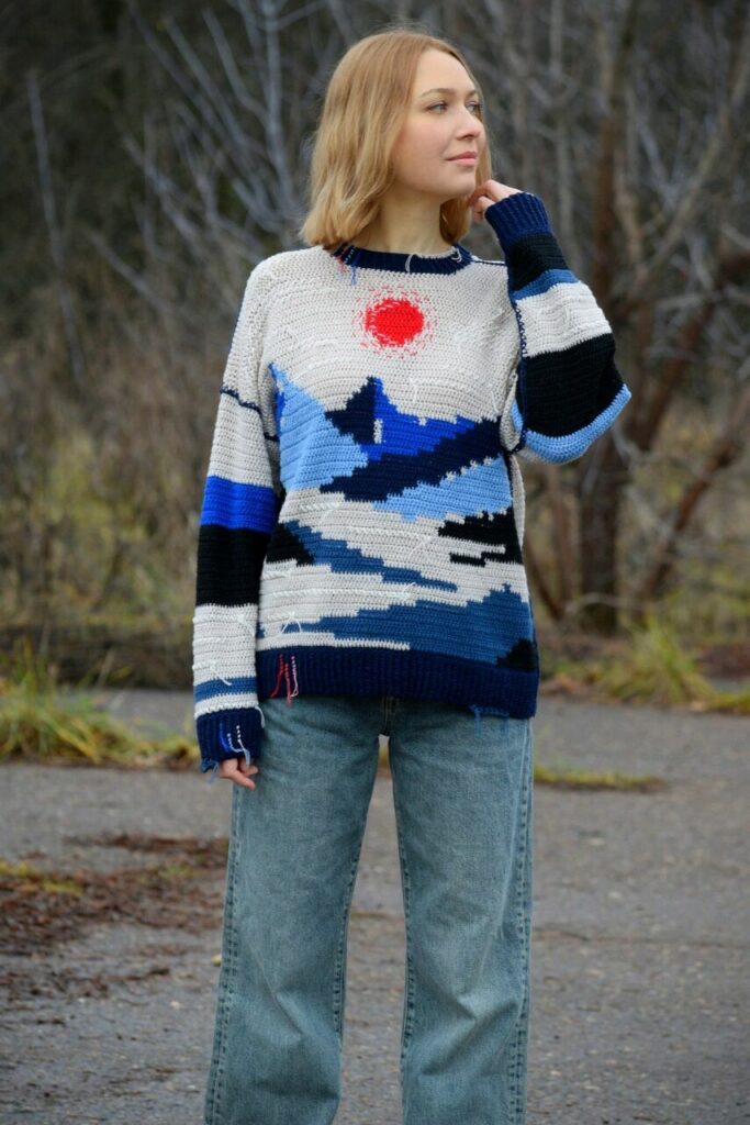 вязаный пуловер