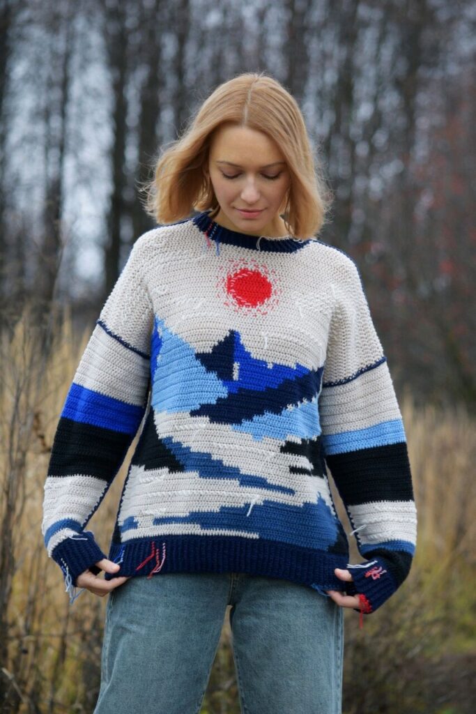 вязаный пуловер