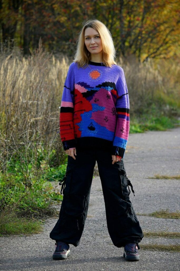 вязаный пуловер