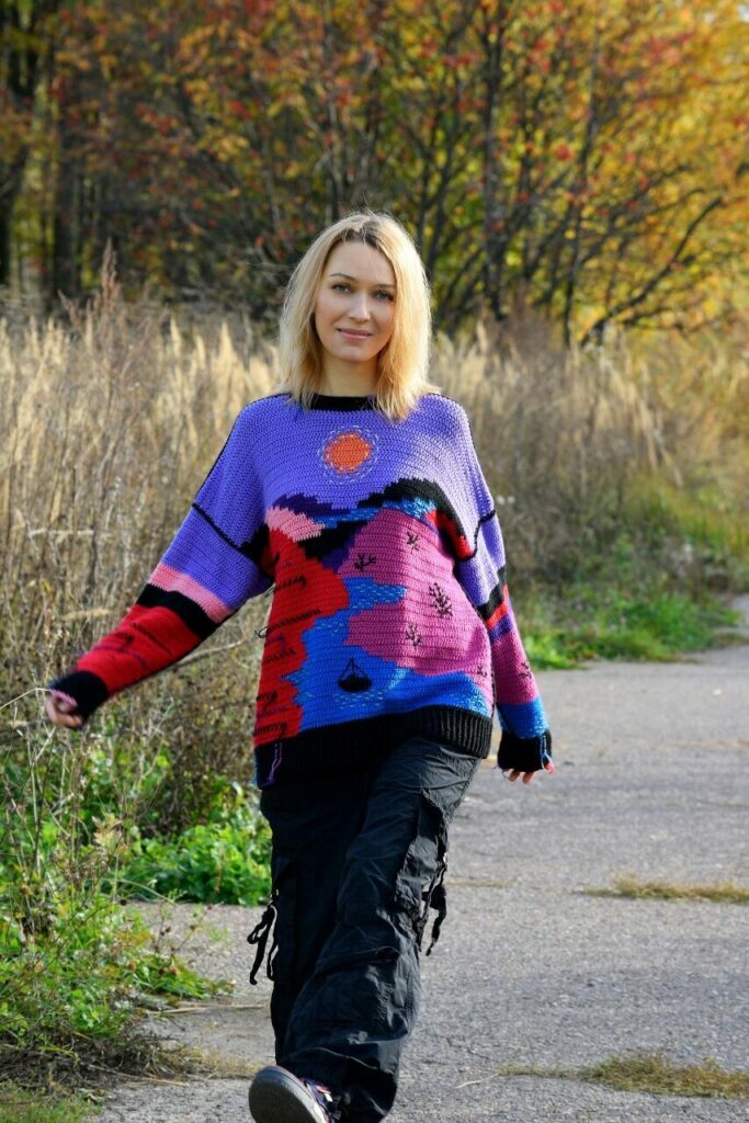 вязаный пуловер